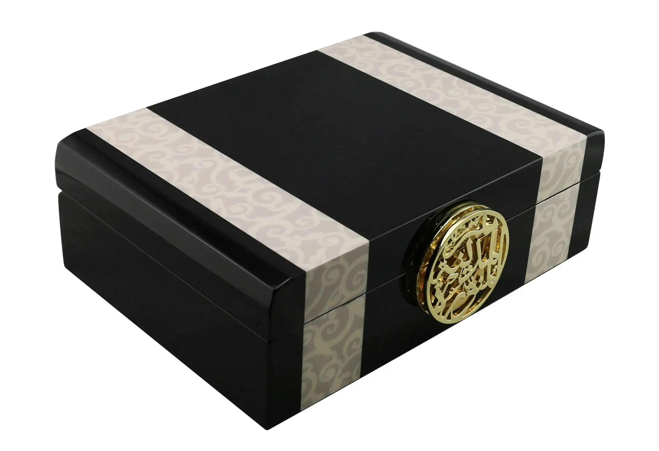 Piano-finish exclusive wooden boxes silver color