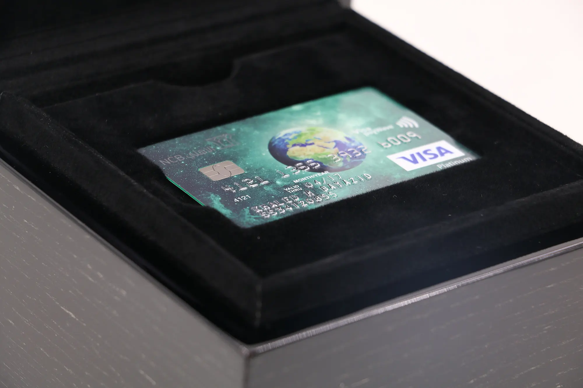 Credit card wooden box