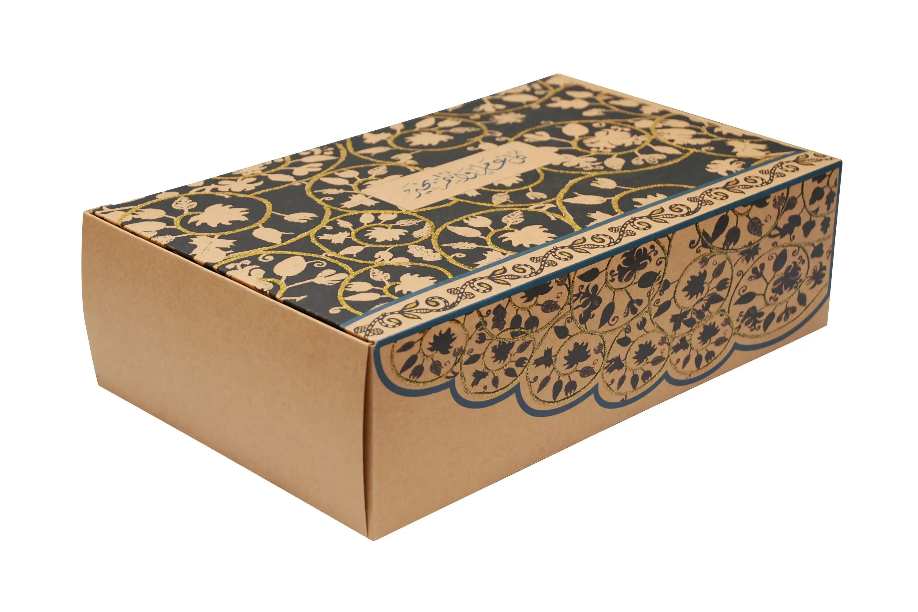 Die-cut craft paperbox with glittering