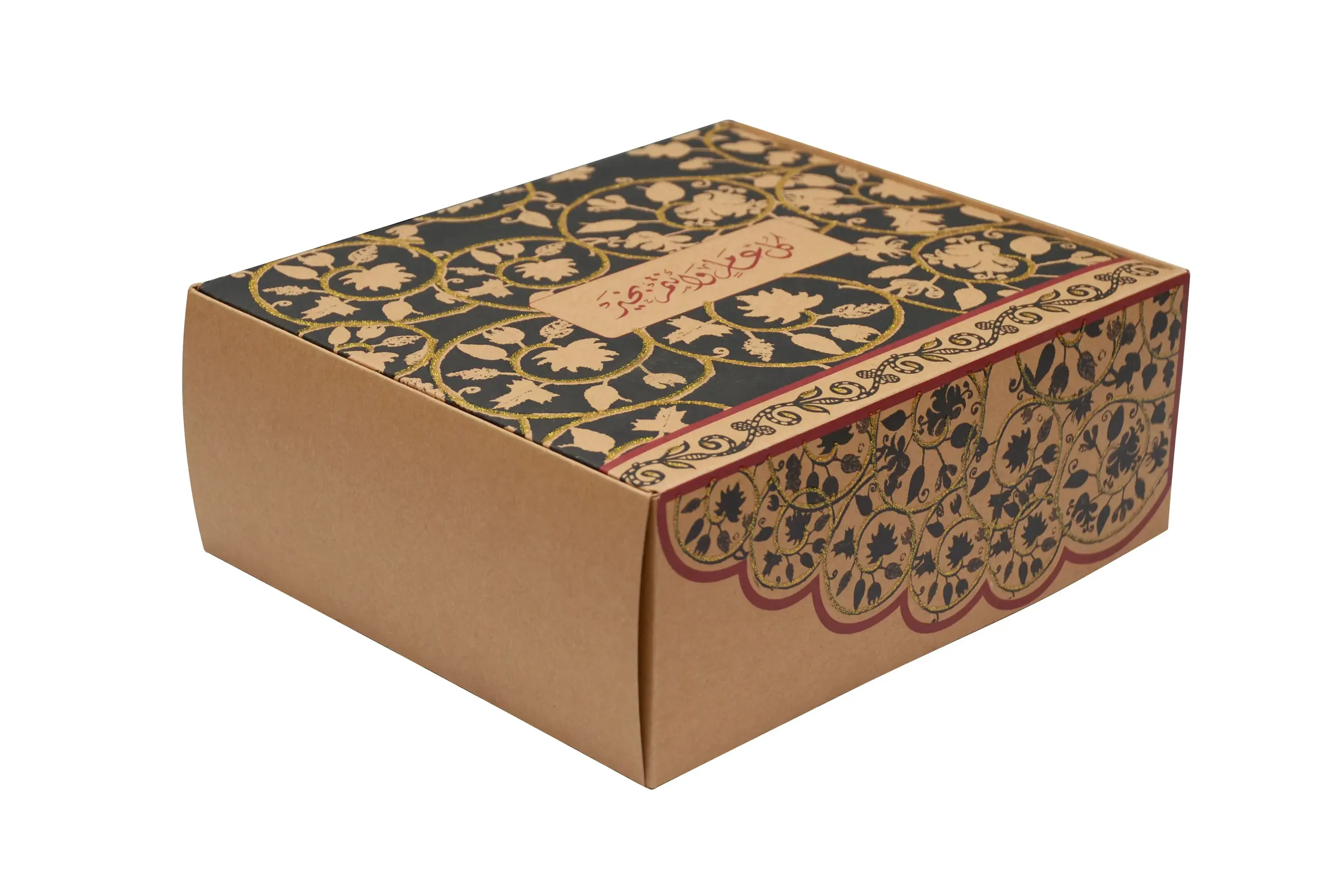 Die-cut craft paperbox with glittering