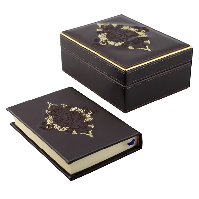 PU leather embroidered Qura'an boxes