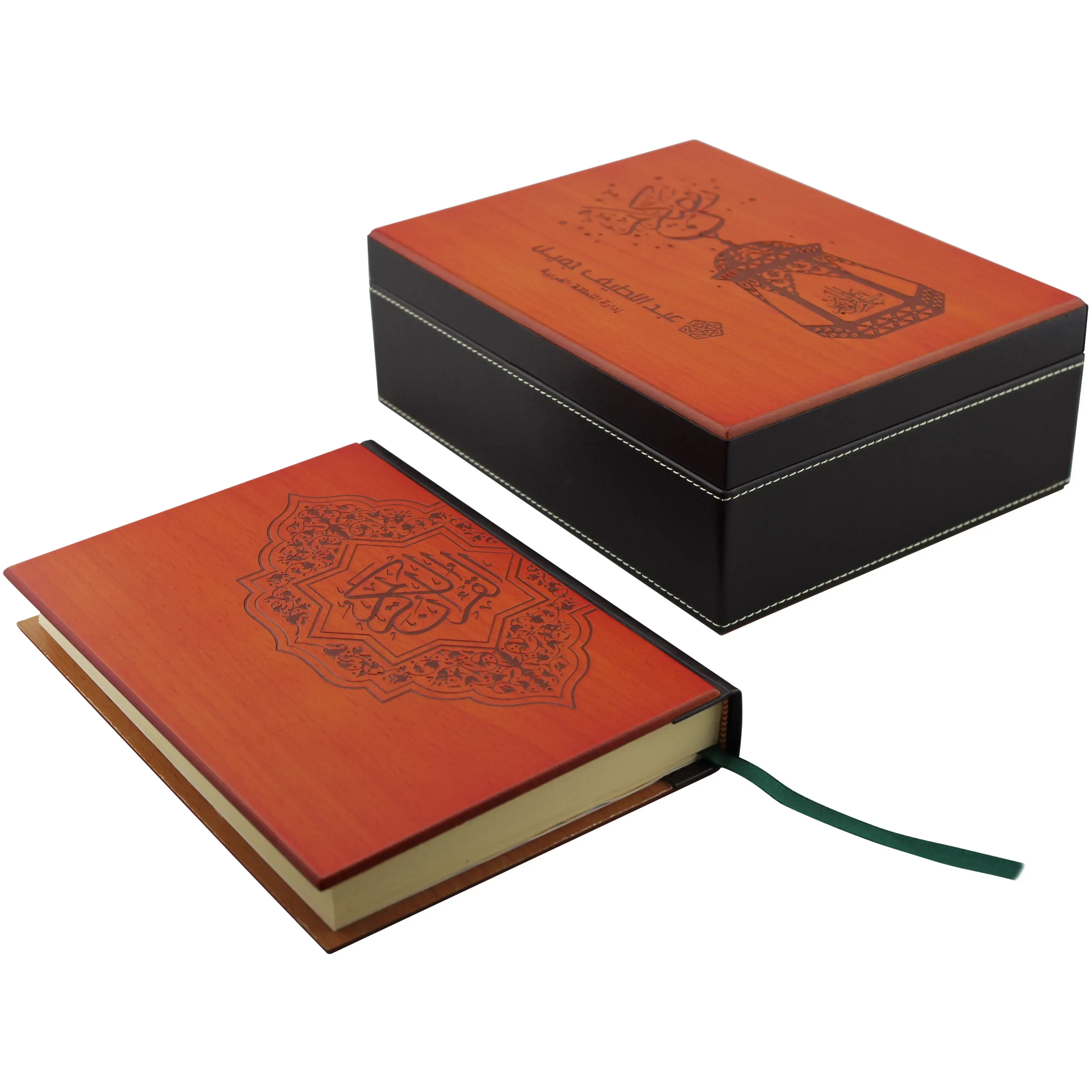 Two-toned engraved PU leather MDF boxes