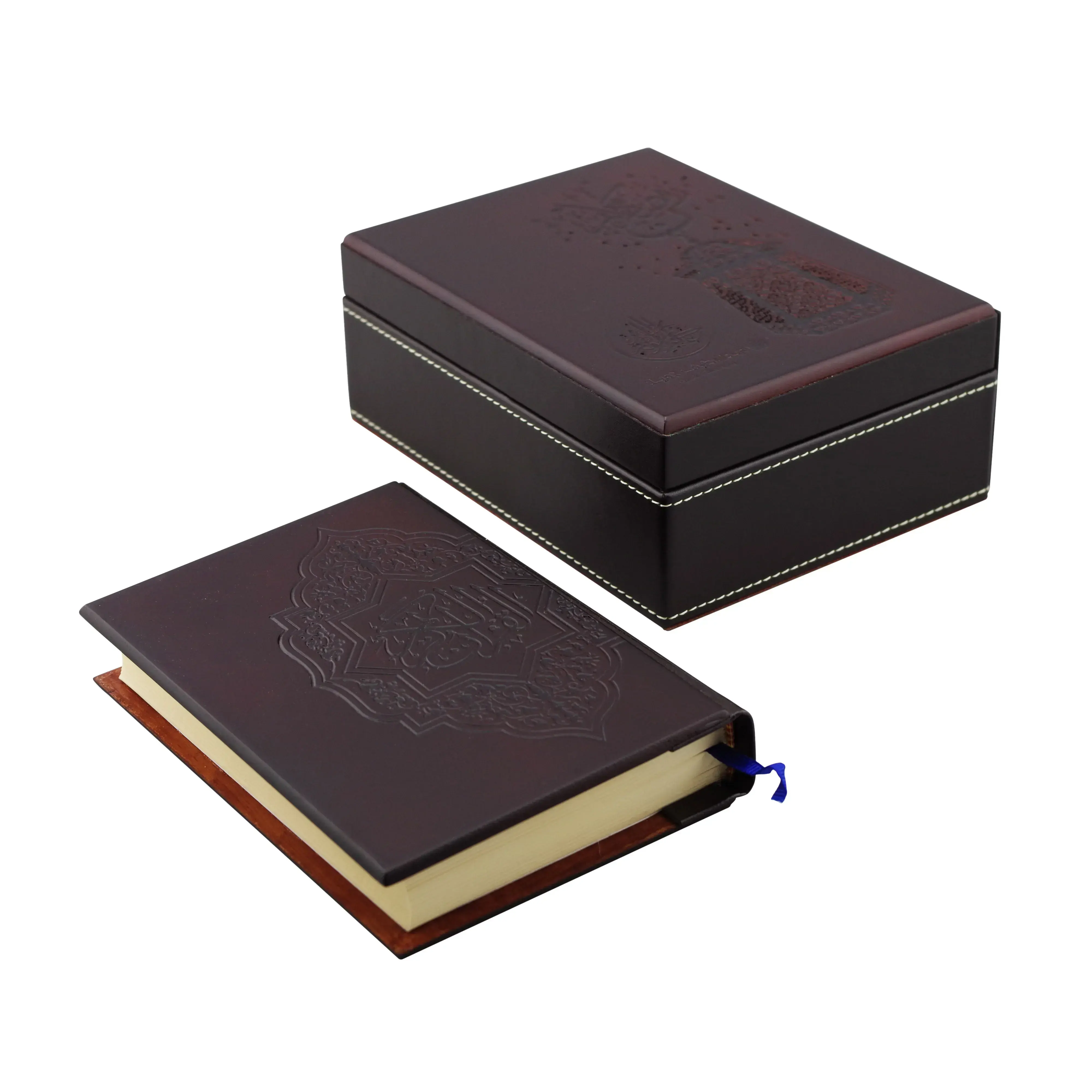 Two-toned engraved PU leather MDF boxes